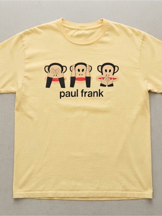 Gildan Tops - Cute Monkey Graphic Gildan T-shirt Yellow Casual Crewneck Tee